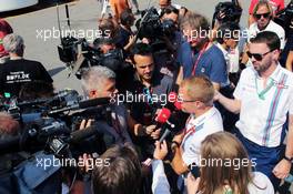 Valtteri Bottas (FIN) Williams with the media. 01.09.2016. Formula 1 World Championship, Rd 14, Italian Grand Prix, Monza, Italy, Preparation Day.