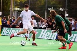 Jolyon Palmer (GBR) Renault Sport F1 Team at the charity 5-a-side football match. 01.09.2016. Formula 1 World Championship, Rd 14, Italian Grand Prix, Monza, Italy, Preparation Day.