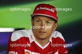 Kimi Raikkonen (FIN) Ferrari in the FIA Press Conference. 01.09.2016. Formula 1 World Championship, Rd 14, Italian Grand Prix, Monza, Italy, Preparation Day.