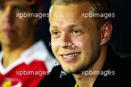 Kevin Magnussen (DEN) Renault Sport F1 Team in the FIA Press Conference. 01.09.2016. Formula 1 World Championship, Rd 14, Italian Grand Prix, Monza, Italy, Preparation Day.