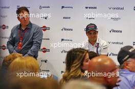 (L to R): James Allen (GBR) and Felipe Massa (BRA) Williams. Felipe announces his retirement from F1 at the end of the season. 01.09.2016. Formula 1 World Championship, Rd 14, Italian Grand Prix, Monza, Italy, Preparation Day.