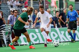 Daniel Ricciardo (AUS) Red Bull Racing at the charity 5-a-side football match. 01.09.2016. Formula 1 World Championship, Rd 14, Italian Grand Prix, Monza, Italy, Preparation Day.