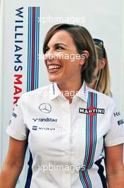 Claire Williams (GBR) Williams Deputy Team Principal. 01.09.2016. Formula 1 World Championship, Rd 14, Italian Grand Prix, Monza, Italy, Preparation Day.