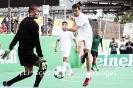 Jolyon Palmer (GBR) Renault Sport F1 Team at the charity 5-a-side football match. 01.09.2016. Formula 1 World Championship, Rd 14, Italian Grand Prix, Monza, Italy, Preparation Day.
