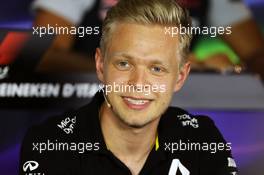 Kevin Magnussen (DEN) Renault Sport F1 Team in the FIA Press Conference. 01.09.2016. Formula 1 World Championship, Rd 14, Italian Grand Prix, Monza, Italy, Preparation Day.