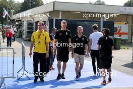Kevin Magnussen (DEN), Renault Sport F1 Team leaves the Medical Centre 01.09.2016. Formula 1 World Championship, Rd 14, Italian Grand Prix, Monza, Italy, Preparation Day.
