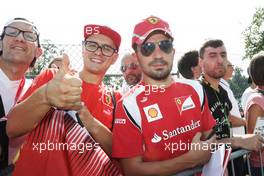Ferrari fans. 01.09.2016. Formula 1 World Championship, Rd 14, Italian Grand Prix, Monza, Italy, Preparation Day.