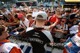 Nico Hulkenberg (GER) Sahara Force India F1 signs autographs for the fans. 01.09.2016. Formula 1 World Championship, Rd 14, Italian Grand Prix, Monza, Italy, Preparation Day.