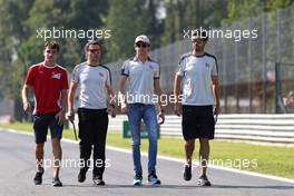 Charles Leclerc (MON), test driver, Haas F1 Team and Esteban Gutierrez (MEX), Haas F1 Team  01.09.2016. Formula 1 World Championship, Rd 14, Italian Grand Prix, Monza, Italy, Preparation Day.