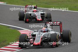 Romain Grosjean (FRA) Haas F1 Team VF-16. 09.10.2016. Formula 1 World Championship, Rd 17, Japanese Grand Prix, Suzuka, Japan, Race Day.
