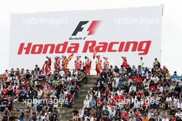 Fans in the grandstand. 09.10.2016. Formula 1 World Championship, Rd 17, Japanese Grand Prix, Suzuka, Japan, Race Day.