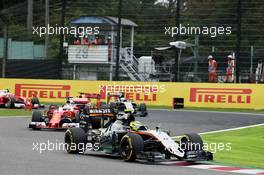 Sergio Perez (MEX) Sahara Force India F1 VJM09. 09.10.2016. Formula 1 World Championship, Rd 17, Japanese Grand Prix, Suzuka, Japan, Race Day.