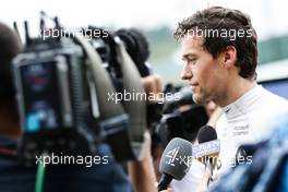 Jolyon Palmer (GBR) Renault Sport F1 Team with the media. 08.10.2016. Formula 1 World Championship, Rd 17, Japanese Grand Prix, Suzuka, Japan, Qualifying Day.
