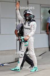 Nico Rosberg (GER) Mercedes AMG F1 celebrates his pole position in parc ferme. Japanese Grand Prix, Saturday 8th October 2016. Suzuka, Japan. 08.10.2016. Formula 1 World Championship, Rd 17, Japanese Grand Prix, Suzuka, Japan, Qualifying Day.
