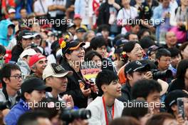 A Nico Hulkenberg (GER) Sahara Force India F1 fan at the fans' stage. 08.10.2016. Formula 1 World Championship, Rd 17, Japanese Grand Prix, Suzuka, Japan, Qualifying Day.