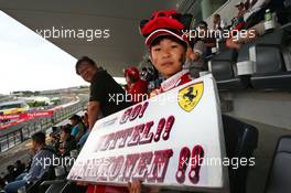 A Ferrari fan. 09.10.2016. Formula 1 World Championship, Rd 17, Japanese Grand Prix, Suzuka, Japan, Race Day.