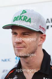 Nico Hulkenberg (GER) Sahara Force India F1 with the media. 06.10.2016. Formula 1 World Championship, Rd 17, Japanese Grand Prix, Suzuka, Japan, Preparation Day.