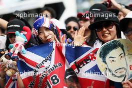 Jenson Button (GBR) McLaren fans. 06.10.2016. Formula 1 World Championship, Rd 17, Japanese Grand Prix, Suzuka, Japan, Preparation Day.