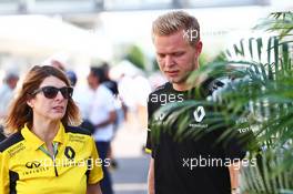 Kevin Magnussen (DEN) Renault Sport F1 Team with Clarisse Hoffmann, Renault Sport F1 Team Media Communications Manager. 06.10.2016. Formula 1 World Championship, Rd 17, Japanese Grand Prix, Suzuka, Japan, Preparation Day.