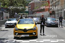 The Renault Clio R.S. 16 is revealed with Kevin Magnussen (DEN) Renault Sport F1 Team. 27.05.2016. Formula 1 World Championship, Rd 6, Monaco Grand Prix, Monte Carlo, Monaco, Friday.