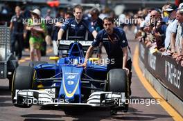 Sauber C35. 27.05.2016. Formula 1 World Championship, Rd 6, Monaco Grand Prix, Monte Carlo, Monaco, Friday.