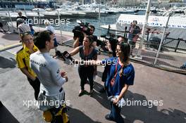 Jolyon Palmer (GBR) Renault Sport F1 Team with the media. 27.05.2016. Formula 1 World Championship, Rd 6, Monaco Grand Prix, Monte Carlo, Monaco, Friday.