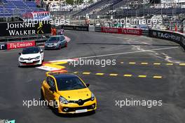 The Renault Clio R.S. 16 is revealed with Kevin Magnussen (DEN) Renault Sport F1 Team at the wheel. 27.05.2016. Formula 1 World Championship, Rd 6, Monaco Grand Prix, Monte Carlo, Monaco, Friday.