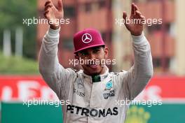 Race winner Lewis Hamilton (GBR) Mercedes AMG F1 celebrates after the podium. 29.05.2015. Formula 1 World Championship, Rd 6, Monaco Grand Prix, Monte Carlo, Monaco, Race Day.