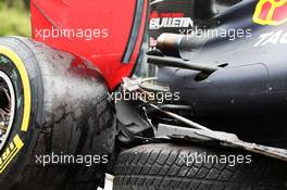 The damaged Red Bull Racing RB12 of Max Verstappen (NLD) Red Bull Racing. 29.05.2015. Formula 1 World Championship, Rd 6, Monaco Grand Prix, Monte Carlo, Monaco, Race Day.