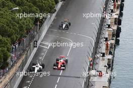 Felipe Massa (BRA) Williams FW38 and Sebastian Vettel (GER) Ferrari SF16-H. 29.05.2015. Formula 1 World Championship, Rd 6, Monaco Grand Prix, Monte Carlo, Monaco, Race Day.