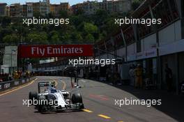 Valtteri Bottas (FIN) Williams FW38 leaves the pits. 28.05.2016. Formula 1 World Championship, Rd 6, Monaco Grand Prix, Monte Carlo, Monaco, Qualifying Day.