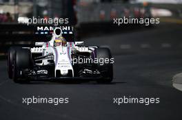 Felipe Massa (BRA) Williams FW38. 28.05.2016. Formula 1 World Championship, Rd 6, Monaco Grand Prix, Monte Carlo, Monaco, Qualifying Day.