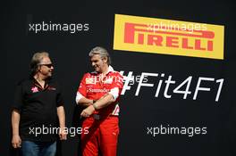(L to R): Gene Haas (USA) Haas Automotion President with Maurizio Arrivabene (ITA) Ferrari Team Principal. 28.05.2016. Formula 1 World Championship, Rd 6, Monaco Grand Prix, Monte Carlo, Monaco, Qualifying Day.