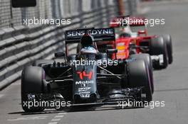 Fernando Alonso (ESP) McLaren MP4-31. 28.05.2016. Formula 1 World Championship, Rd 6, Monaco Grand Prix, Monte Carlo, Monaco, Qualifying Day.