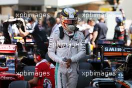 Lewis Hamilton (GBR) Mercedes AMG F1 in qualifying parc ferme. 28.05.2016. Formula 1 World Championship, Rd 6, Monaco Grand Prix, Monte Carlo, Monaco, Qualifying Day.