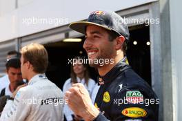 Daniel Ricciardo (AUS) Red Bull Racing celebrates his pole position in parc ferme. 28.05.2016. Formula 1 World Championship, Rd 6, Monaco Grand Prix, Monte Carlo, Monaco, Qualifying Day.