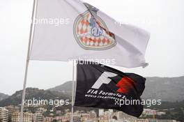 F1 flag. 29.05.2015. Formula 1 World Championship, Rd 6, Monaco Grand Prix, Monte Carlo, Monaco, Race Day.