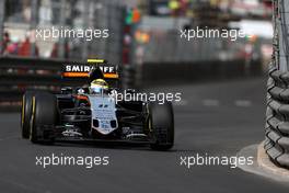 Sergio Perez (MEX), Sahara Force India  26.05.2016. Formula 1 World Championship, Rd 6, Monaco Grand Prix, Monte Carlo, Monaco, Practice Day.