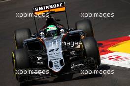 Nico Hulkenberg (GER) Sahara Force India F1 VJM09. 26.05.2016. Formula 1 World Championship, Rd 6, Monaco Grand Prix, Monte Carlo, Monaco, Practice Day.