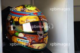 The helmet of Felipe Massa (BRA) Williams. 26.05.2016. Formula 1 World Championship, Rd 6, Monaco Grand Prix, Monte Carlo, Monaco, Practice Day.