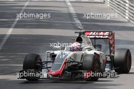 Romain Grosjean (FRA) Haas F1 Team VF-16 locks up under braking. 26.05.2016. Formula 1 World Championship, Rd 6, Monaco Grand Prix, Monte Carlo, Monaco, Practice Day.