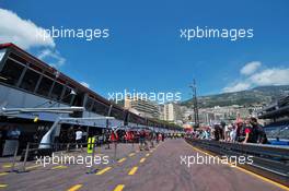 The pit lane. 25.05.2016. Formula 1 World Championship, Rd 6, Monaco Grand Prix, Monte Carlo, Monaco, Preparation Day.