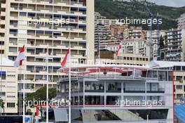 A pit building. 25.05.2016. Formula 1 World Championship, Rd 6, Monaco Grand Prix, Monte Carlo, Monaco, Preparation Day.