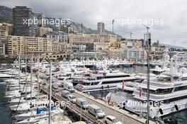 Boats in the scenic Monaco Harbour. 25.05.2016. Formula 1 World Championship, Rd 6, Monaco Grand Prix, Monte Carlo, Monaco, Preparation Day.