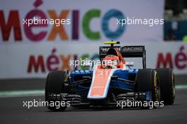 Esteban Ocon (FRA) Manor Racing MRT05. 28.10.2016. Formula 1 World Championship, Rd 19, Mexican Grand Prix, Mexico City, Mexico, Practice Day.
