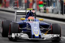 Felipe Nasr (BRA) Sauber C35. 28.10.2016. Formula 1 World Championship, Rd 19, Mexican Grand Prix, Mexico City, Mexico, Practice Day.