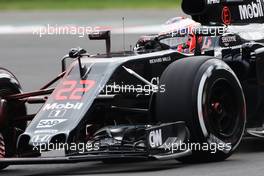 Jenson Button (GBR) McLaren MP4-31 with flow-vis paint. 28.10.2016. Formula 1 World Championship, Rd 19, Mexican Grand Prix, Mexico City, Mexico, Practice Day.