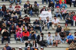 Fans in the grandstand and a banner for Nico Hulkenberg (GER) Sahara Force India F1. 28.10.2016. Formula 1 World Championship, Rd 19, Mexican Grand Prix, Mexico City, Mexico, Practice Day.
