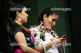 Traditionally dressed Mexicans. 28.10.2016. Formula 1 World Championship, Rd 19, Mexican Grand Prix, Mexico City, Mexico, Practice Day.