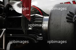 Haas VF-16 wheel hub. 28.10.2016. Formula 1 World Championship, Rd 19, Mexican Grand Prix, Mexico City, Mexico, Practice Day.